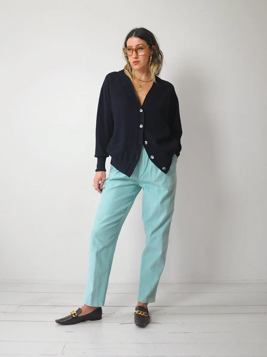 1980's Navy Gucci Cardigan