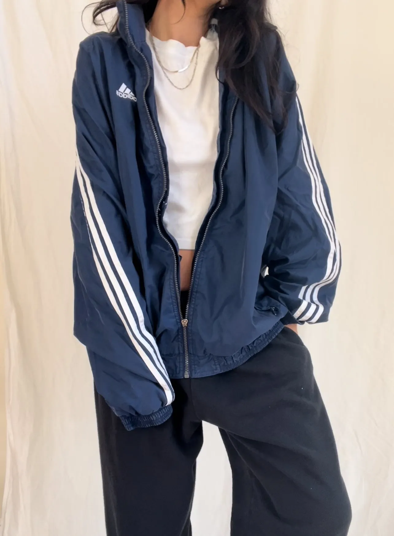 90’s Navy Windbreaker