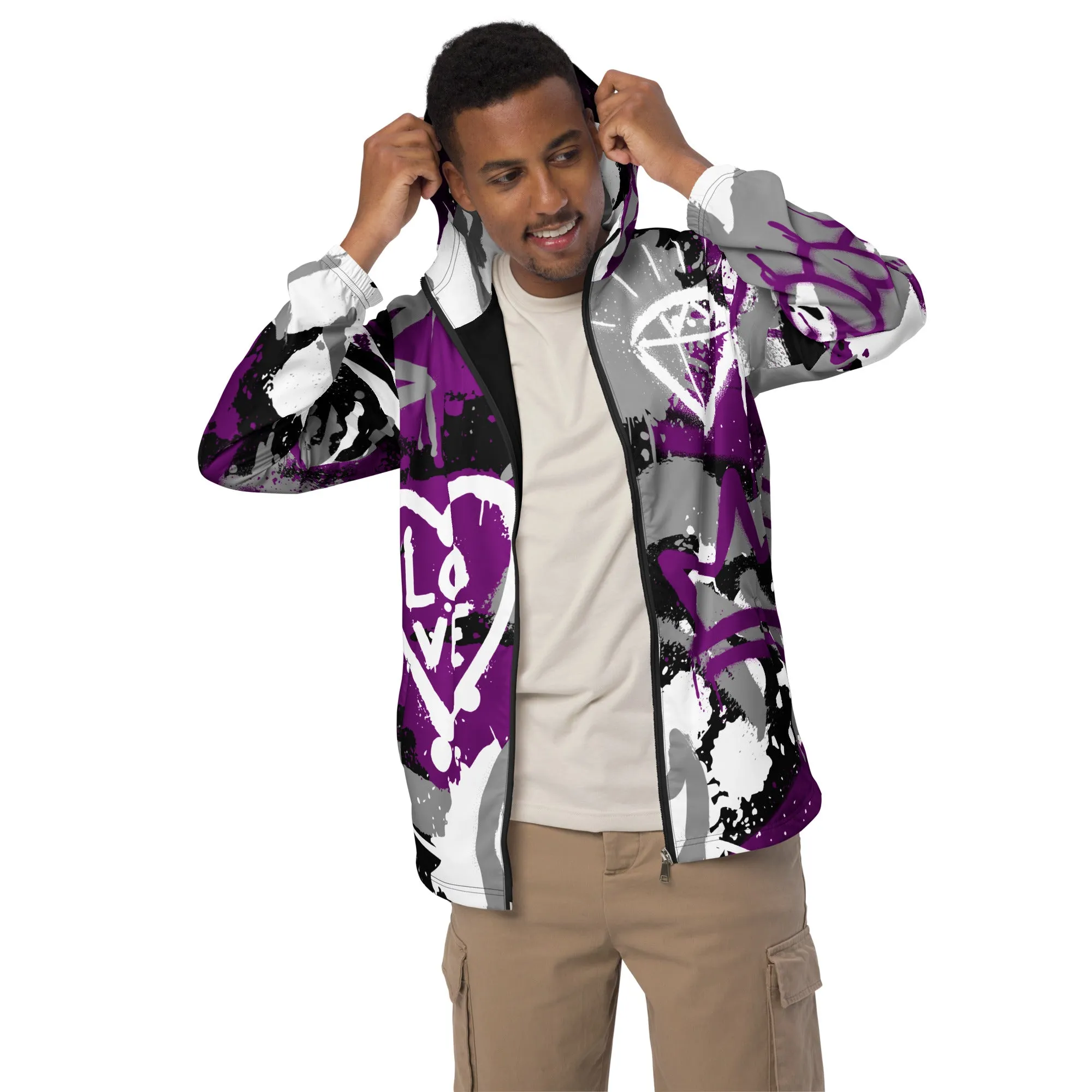 Aces Asexual Pride Graffiti Jacket