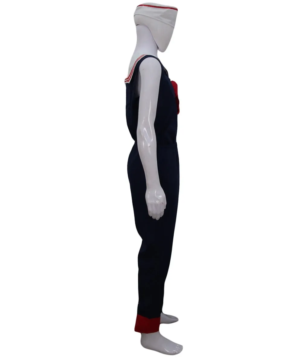 Adult Men's Retro Sailor Costume | Blue & Red Cosplay Costume