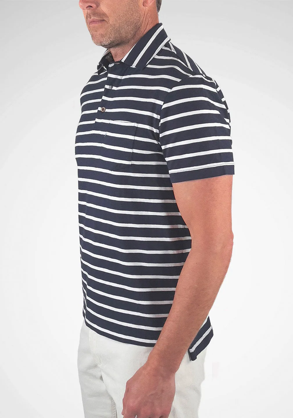 Airotec® Jersey Sailor Stripe Polo