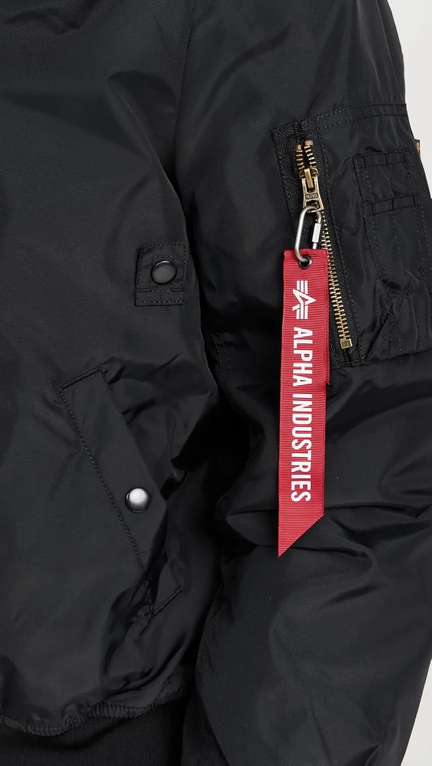 Alpha Industries Men's Ma-1 Skymaster Mid Length Zip Flight Jacket with Pockets