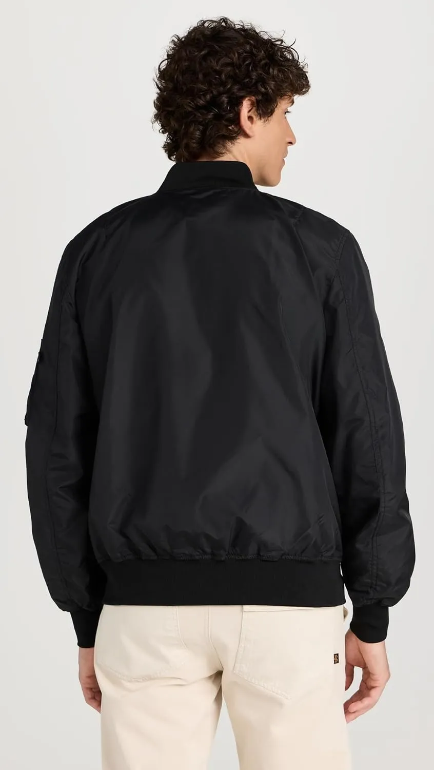 Alpha Industries Men's Ma-1 Skymaster Mid Length Zip Flight Jacket with Pockets
