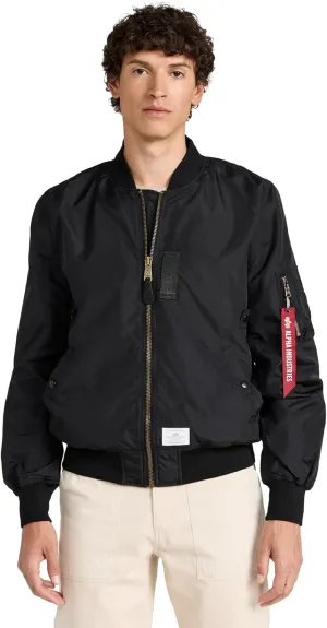 Alpha Industries Men's Ma-1 Skymaster Mid Length Zip Flight Jacket with Pockets