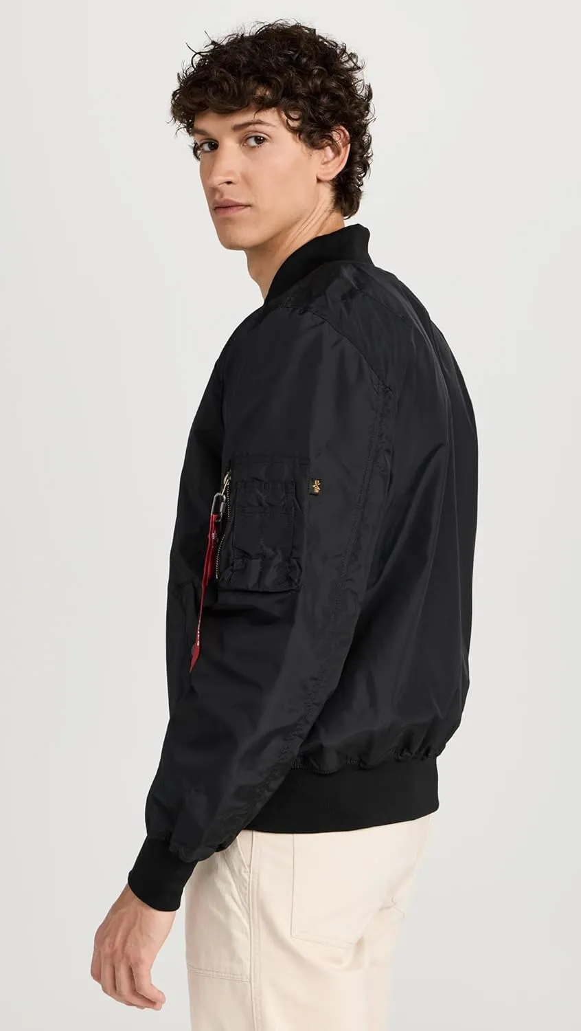 Alpha Industries Men's Ma-1 Skymaster Mid Length Zip Flight Jacket with Pockets