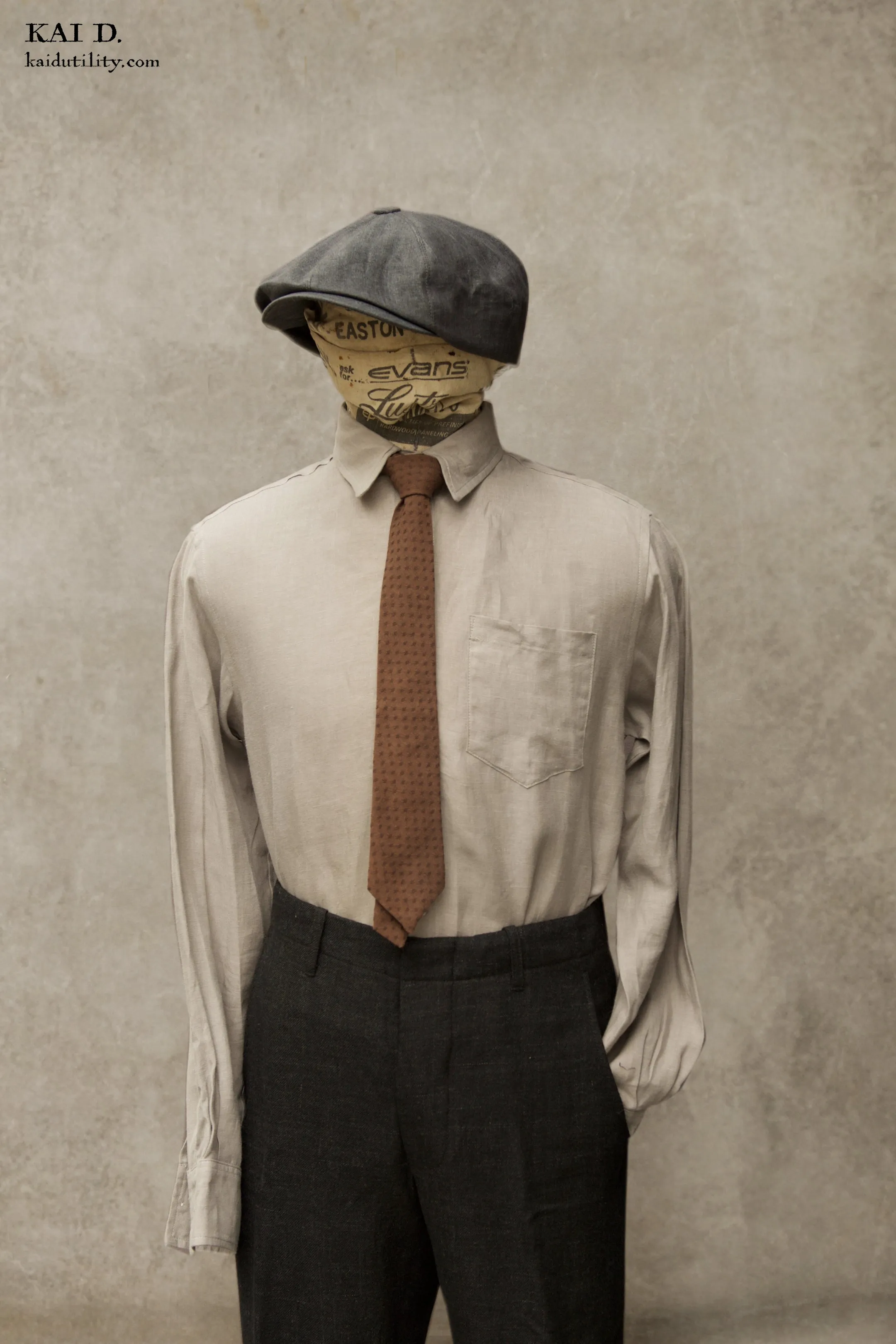 Belgian Linen Long Sleeve Shirt - Lava - M, L