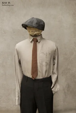 Belgian Linen Long Sleeve Shirt - Lava - M, L