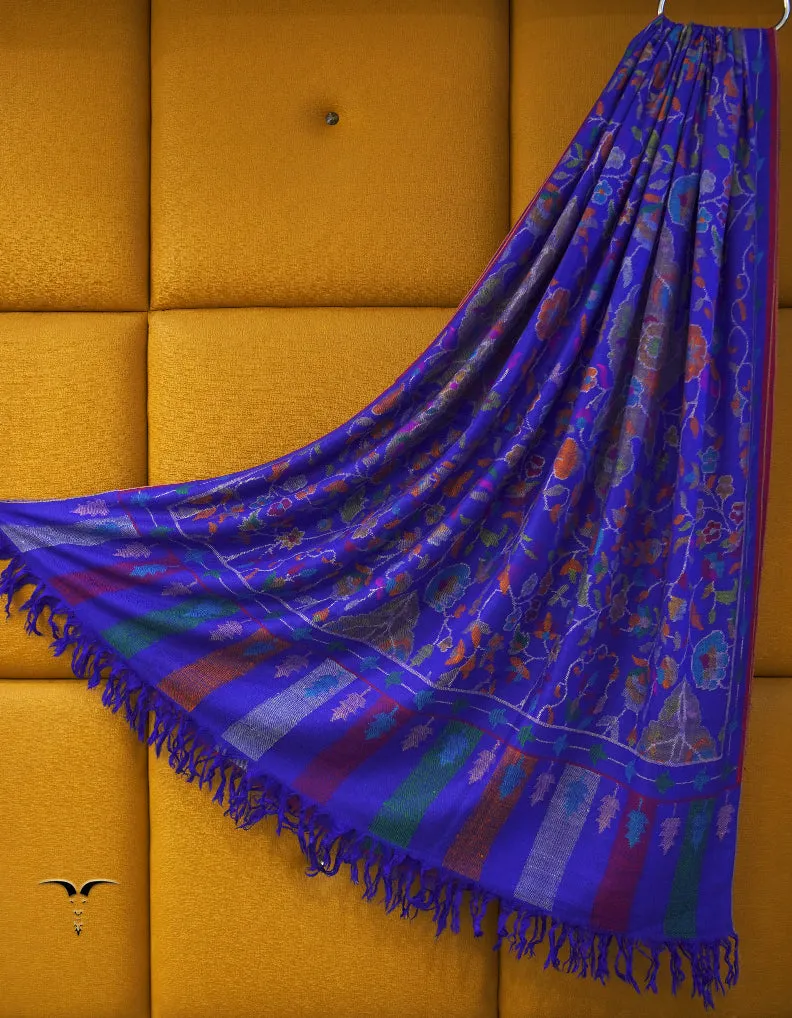 blue men"s kani jamma pashmina shawl 8872