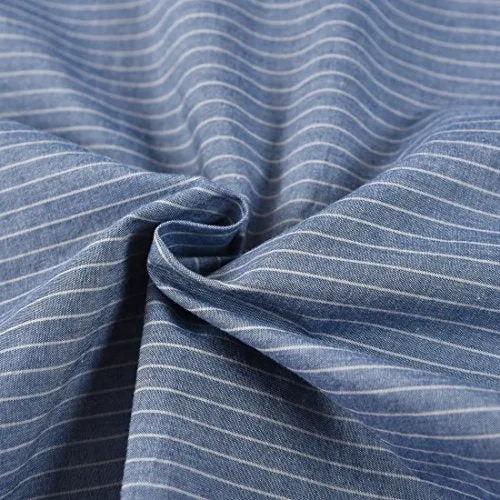 Boy Long Sleeve Blue Striped Chambray Shirt