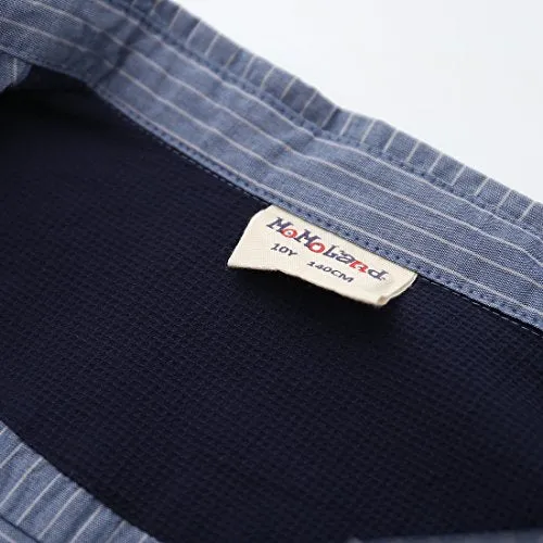 Boy Long Sleeve Blue Striped Chambray Shirt
