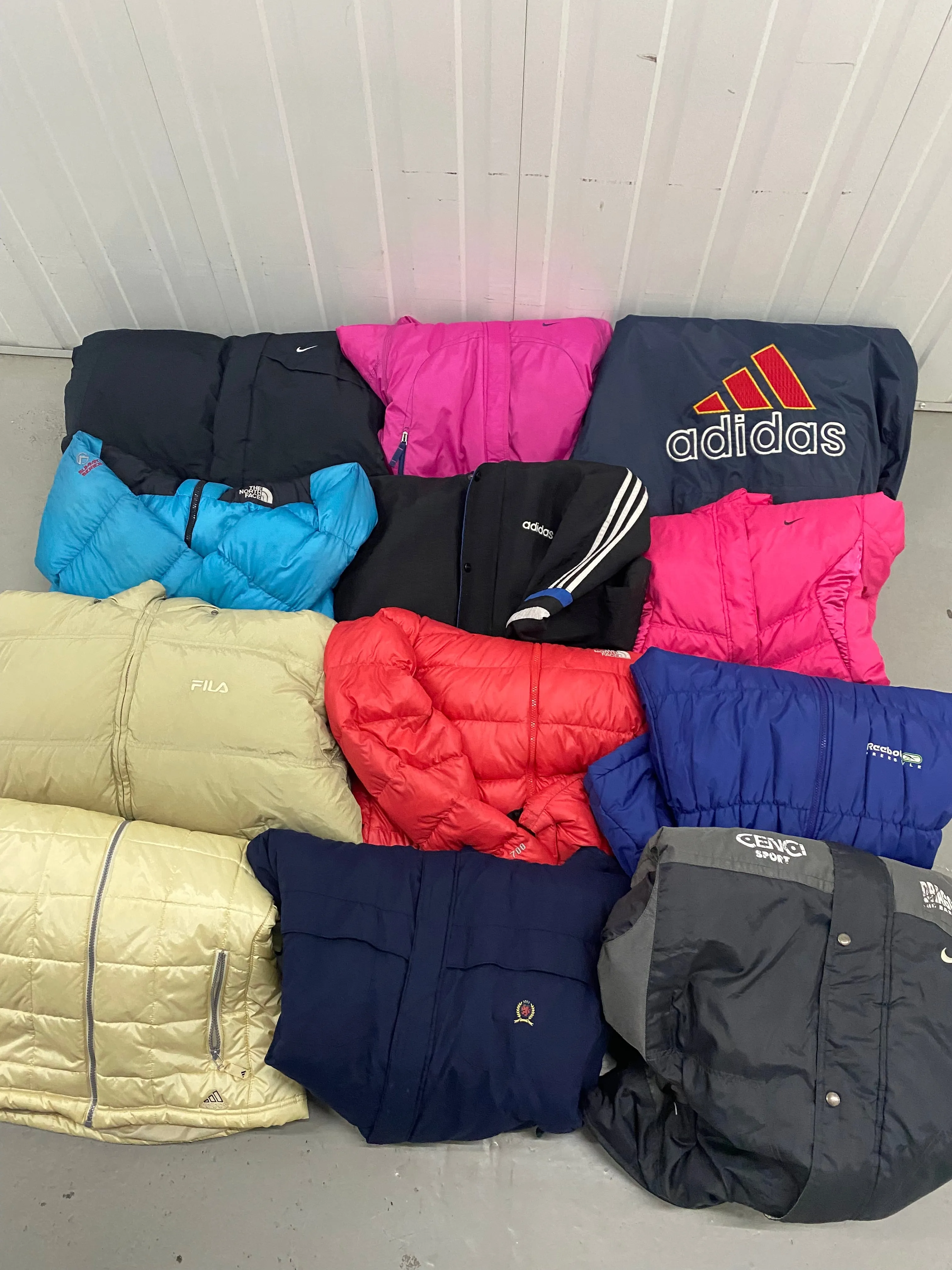 Branded Puffer & Windbreaker Jackets  (21 pcs) - Ft. North Face, Nike & Adidas
