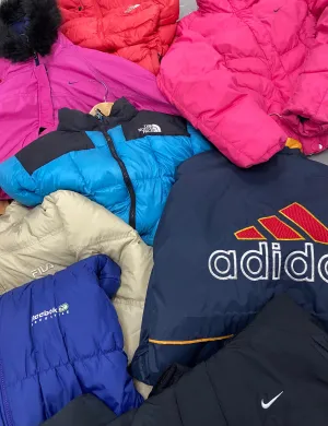 Branded Puffer & Windbreaker Jackets  (21 pcs) - Ft. North Face, Nike & Adidas