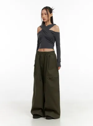 Cargo Chic Wide-Leg Pants CO424