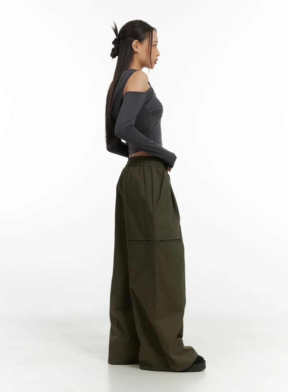 Cargo Chic Wide-Leg Pants CO424