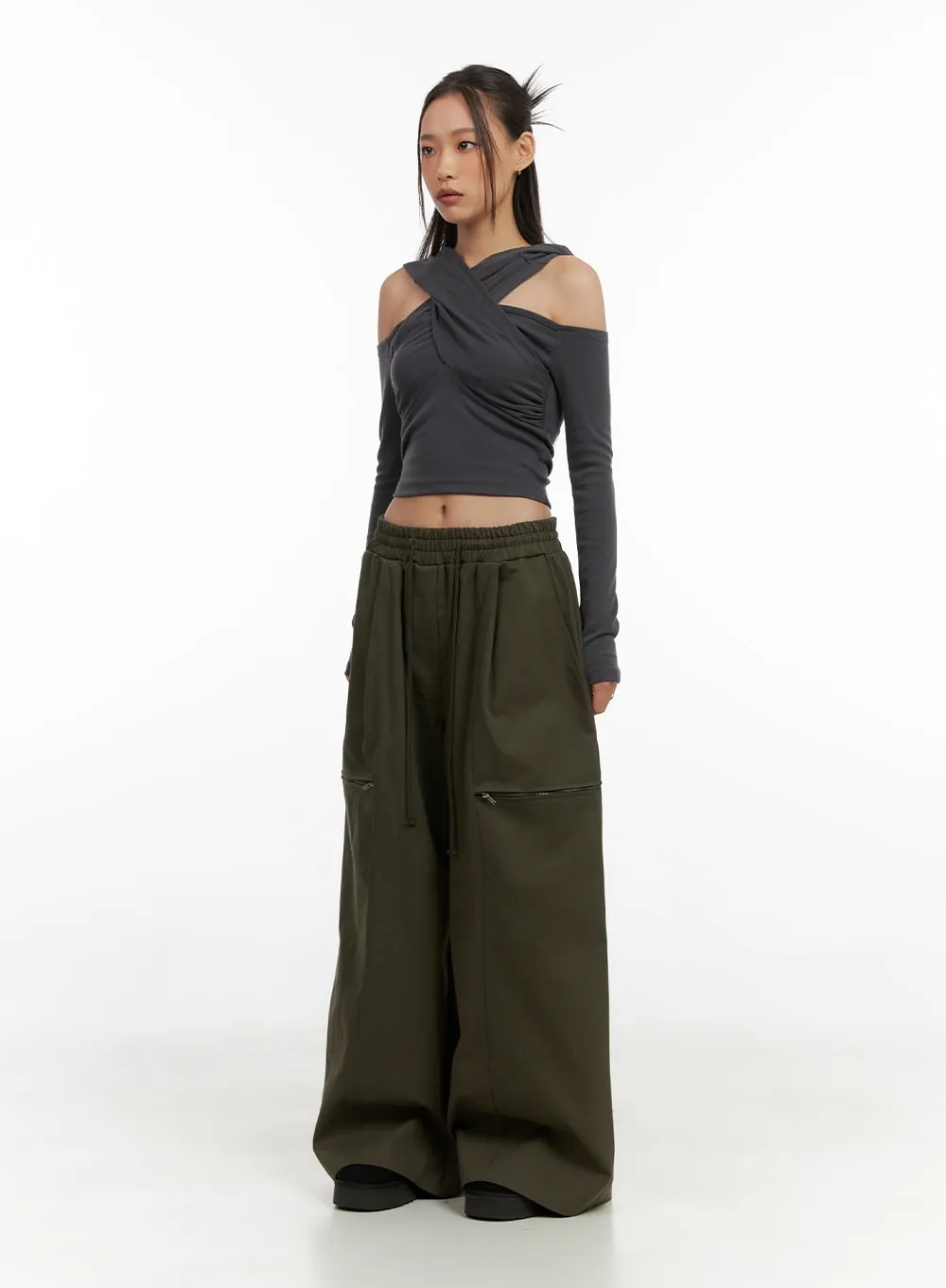 Cargo Chic Wide-Leg Pants CO424