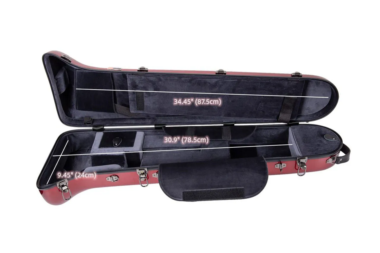 Crossrock CRF1020TB-RD Fiberglass Tenor Trombone Case - Red