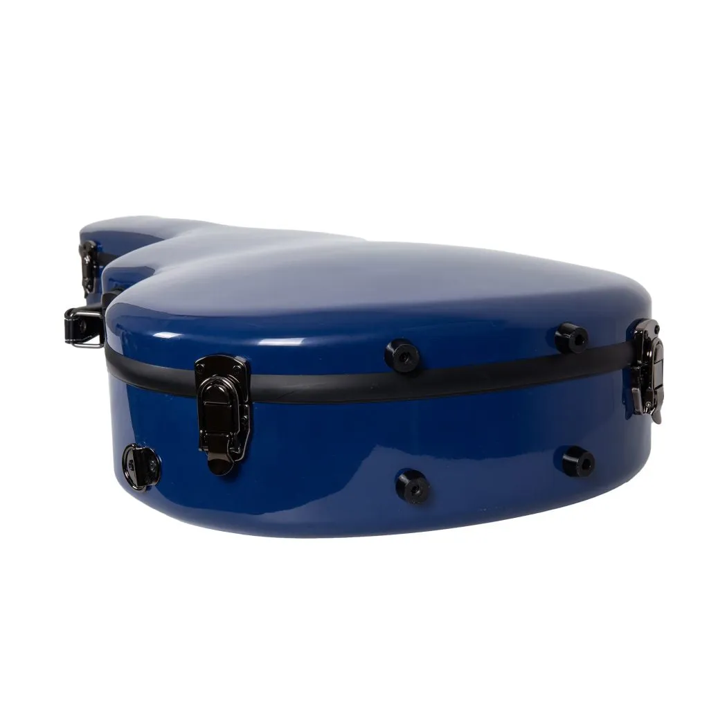 Crossrock CRF2020-0012NVBL Acoustic Guitar Fiberglass Case for 00 Style - Navy Blue