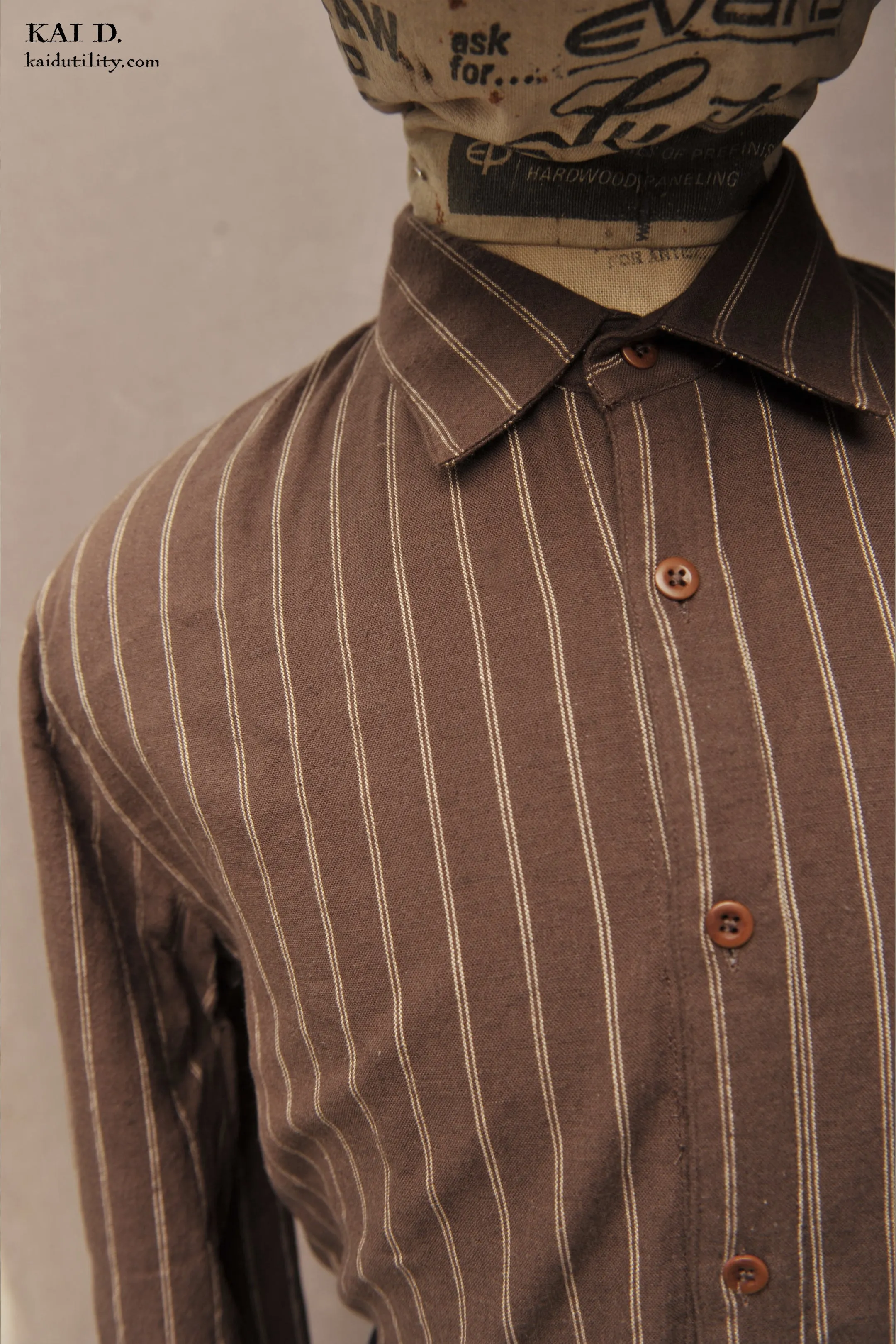 Delancey Shirt - Twin Stripe Cotton - M, L, XL