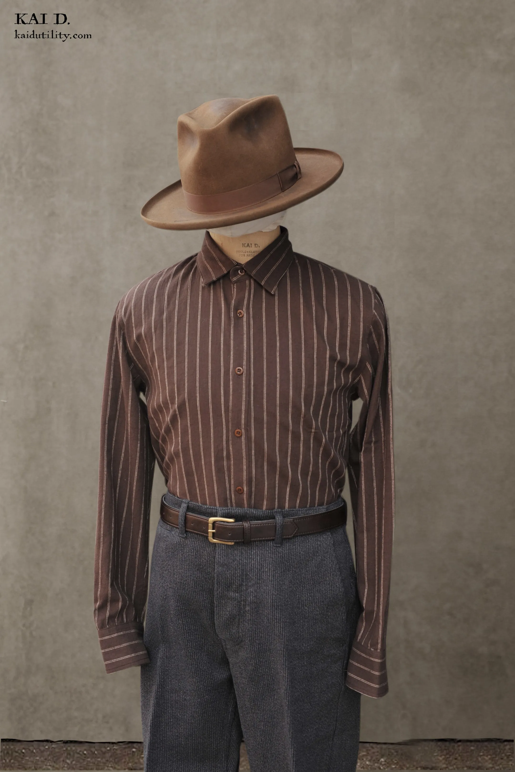 Delancey Shirt - Twin Stripe Cotton - M, L, XL