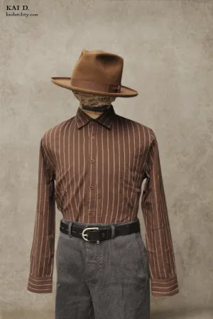 Delancey Shirt - Twin Stripe Cotton - M, L, XL