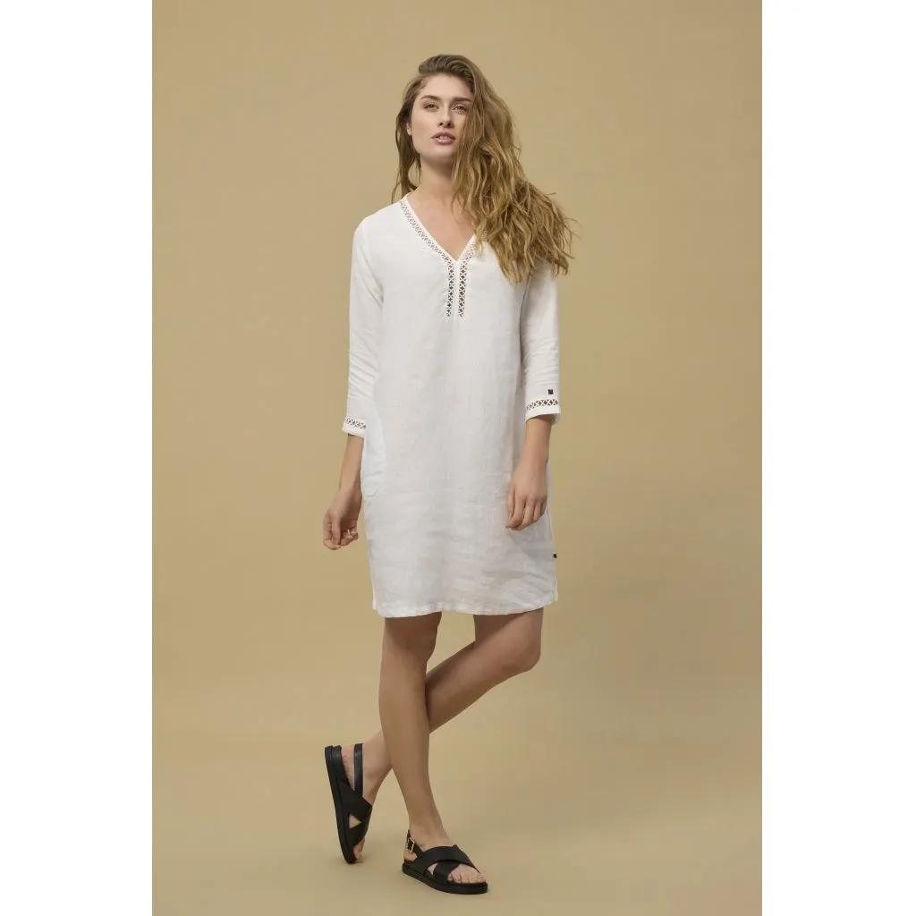 Diaz Linen Dress - White