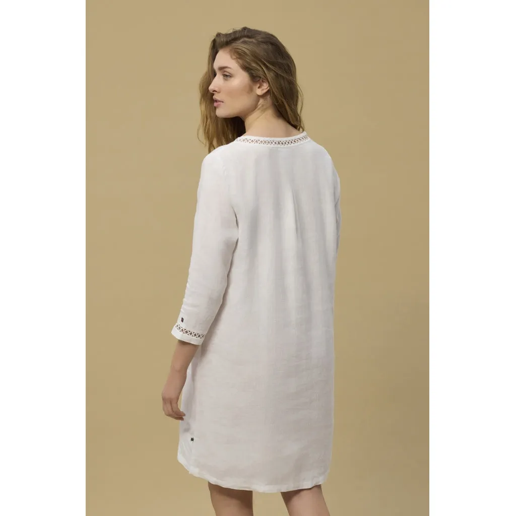 Diaz Linen Dress - White
