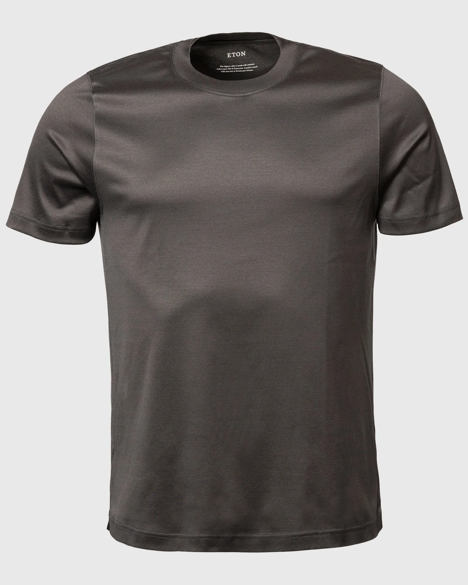 ETON 10000235615 SS FILO DI SCOZIA GREY CREW T-SHIRT