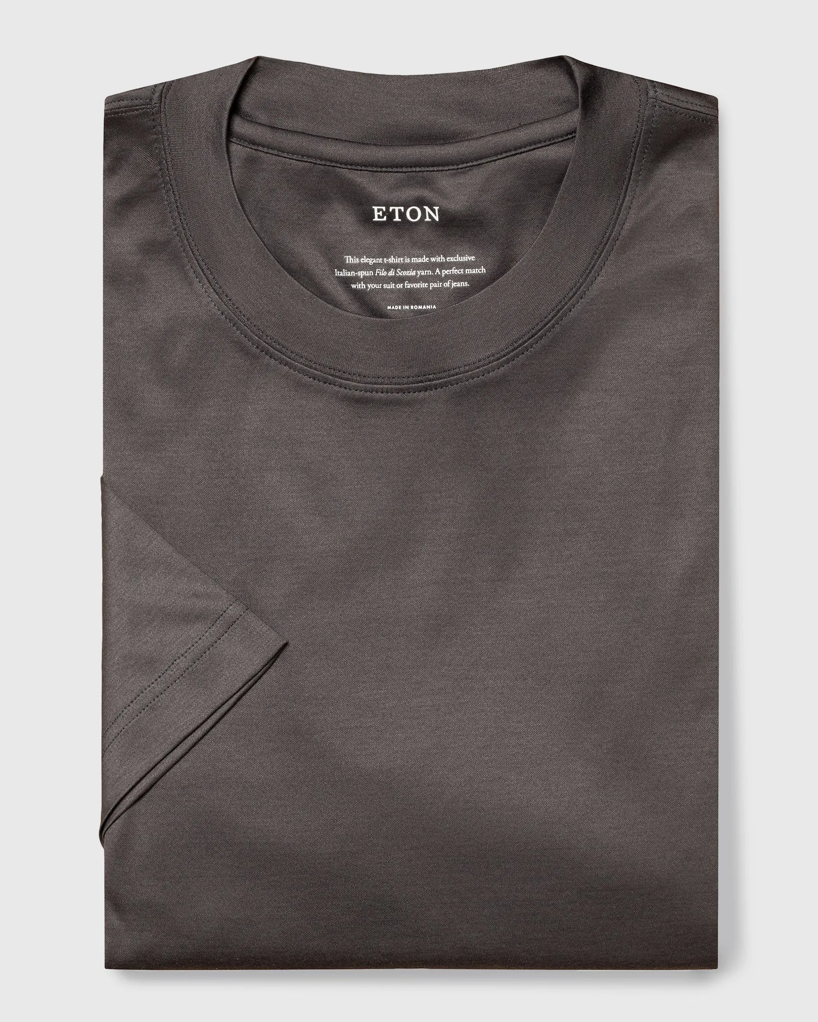 ETON 10000235615 SS FILO DI SCOZIA GREY CREW T-SHIRT