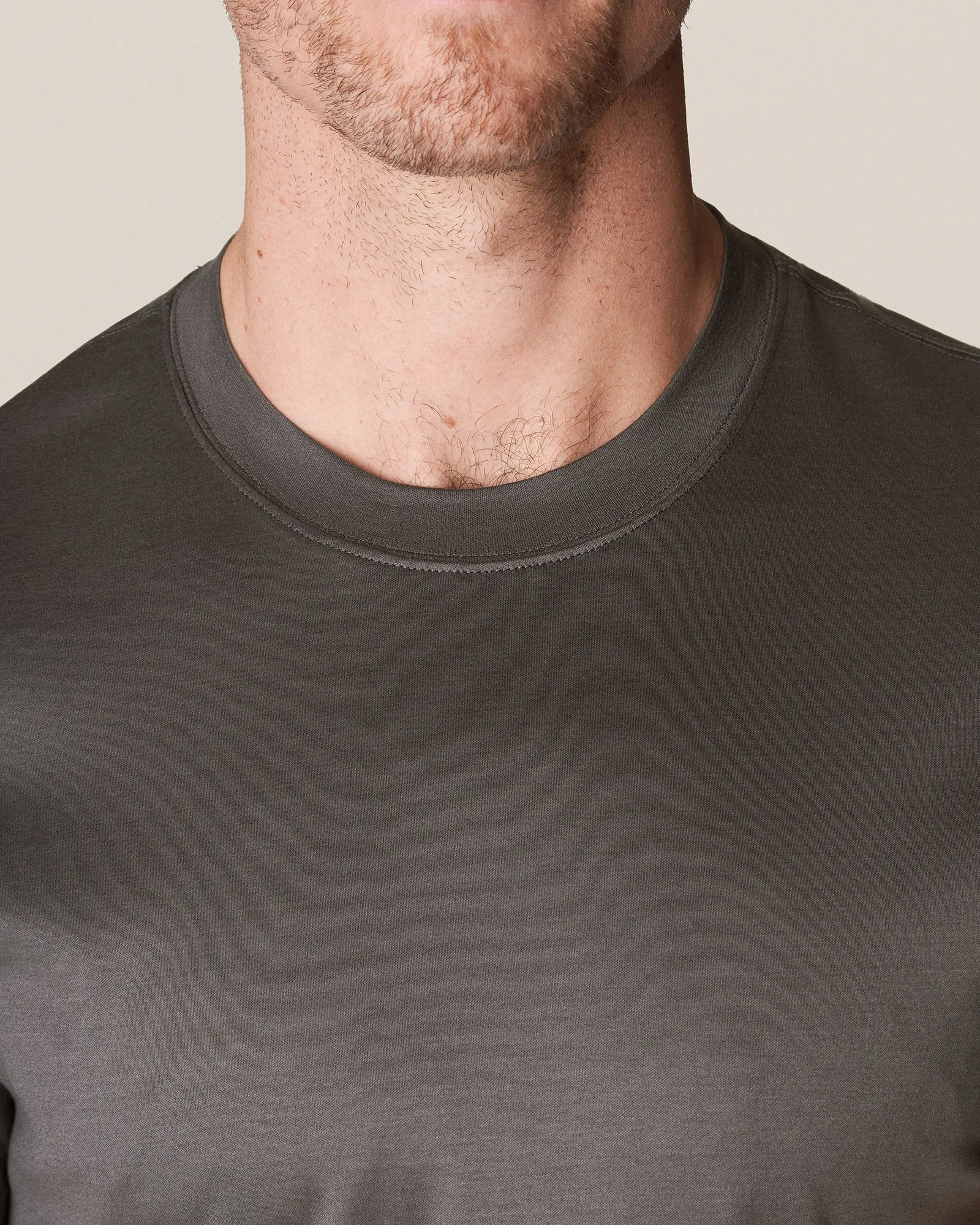 ETON 10000235615 SS FILO DI SCOZIA GREY CREW T-SHIRT