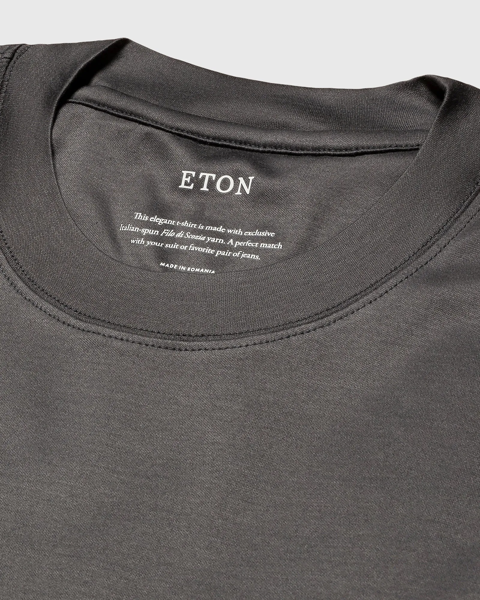 ETON 10000235615 SS FILO DI SCOZIA GREY CREW T-SHIRT