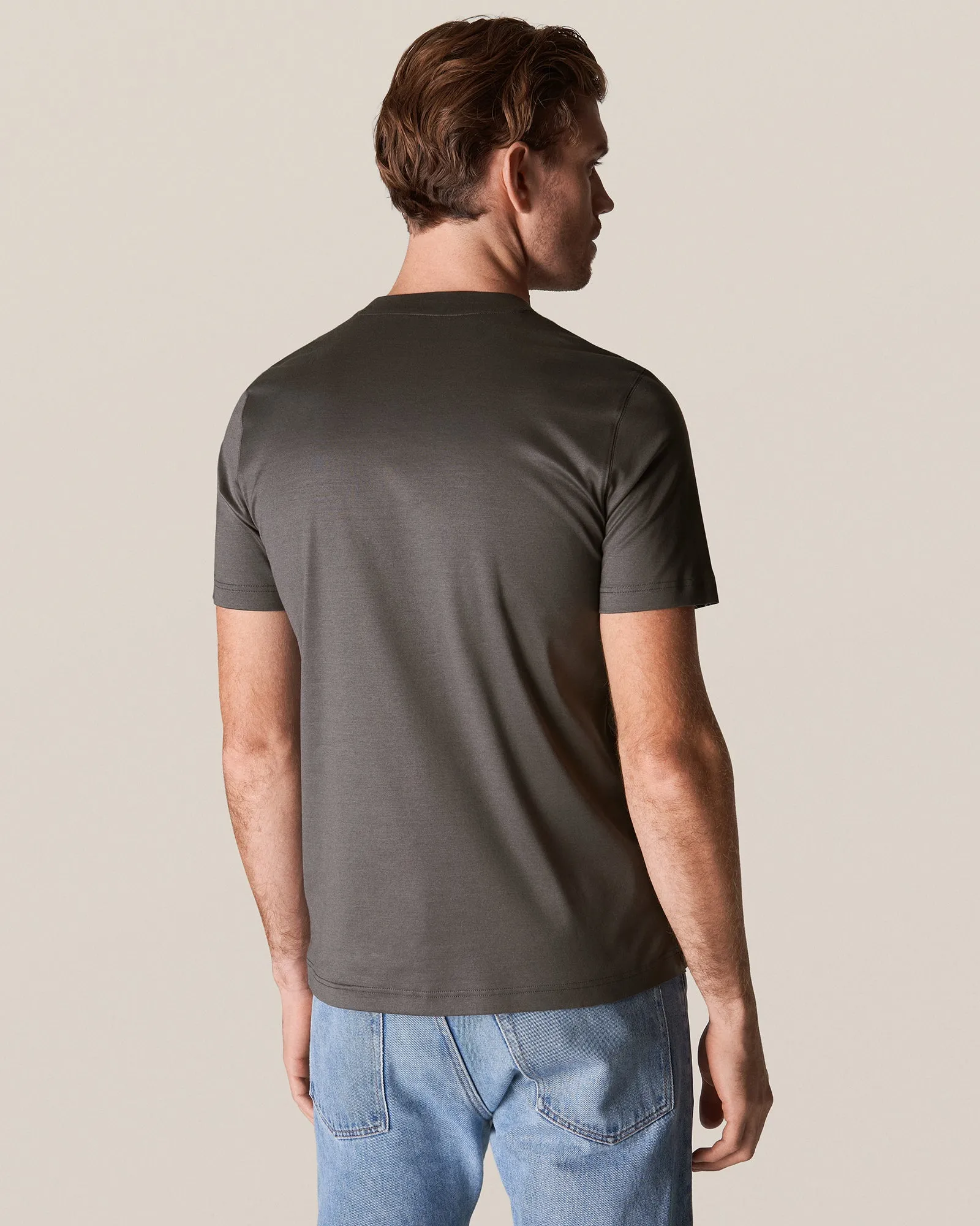 ETON 10000235615 SS FILO DI SCOZIA GREY CREW T-SHIRT