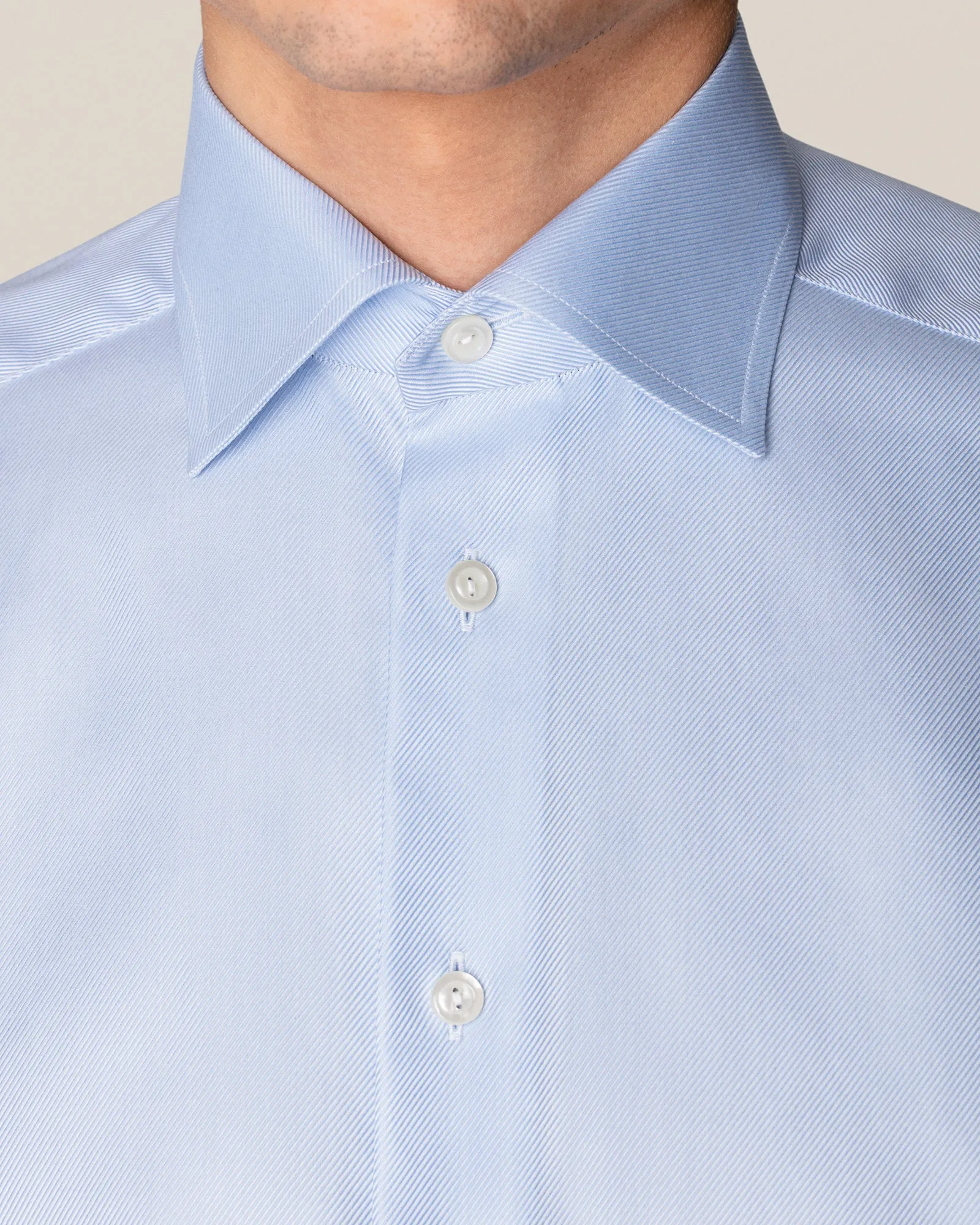 ETON 31007931122 BLUE TEXTURED TWILL CONTEMPORARY SC SHIRT