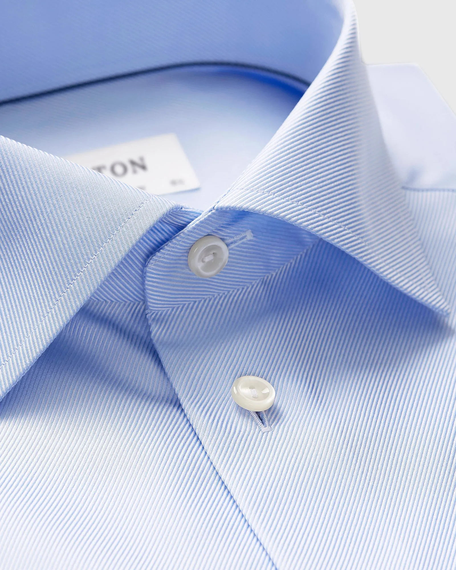 ETON 31007931122 BLUE TEXTURED TWILL CONTEMPORARY SC SHIRT