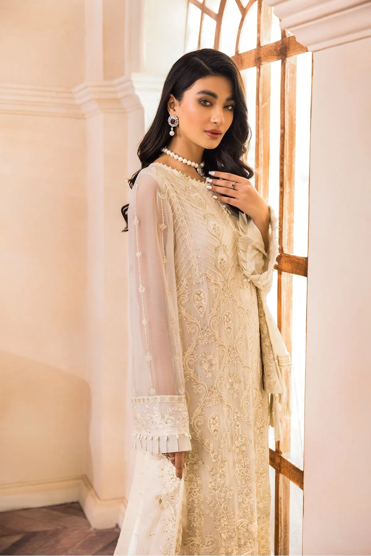 Farasha Embroidered Luxury Chiffon Collection 2022 – CREME