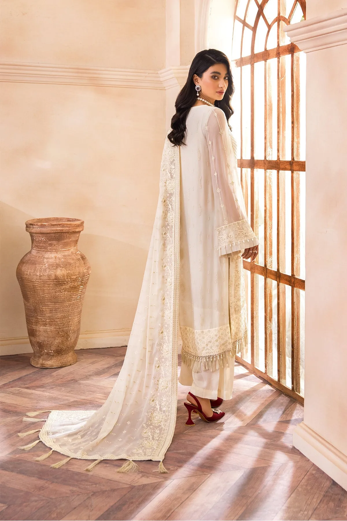 Farasha Embroidered Luxury Chiffon Collection 2022 – CREME