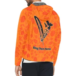 Floral Beadwork Real Orange Bring Them Home Unisex Windbreaker
