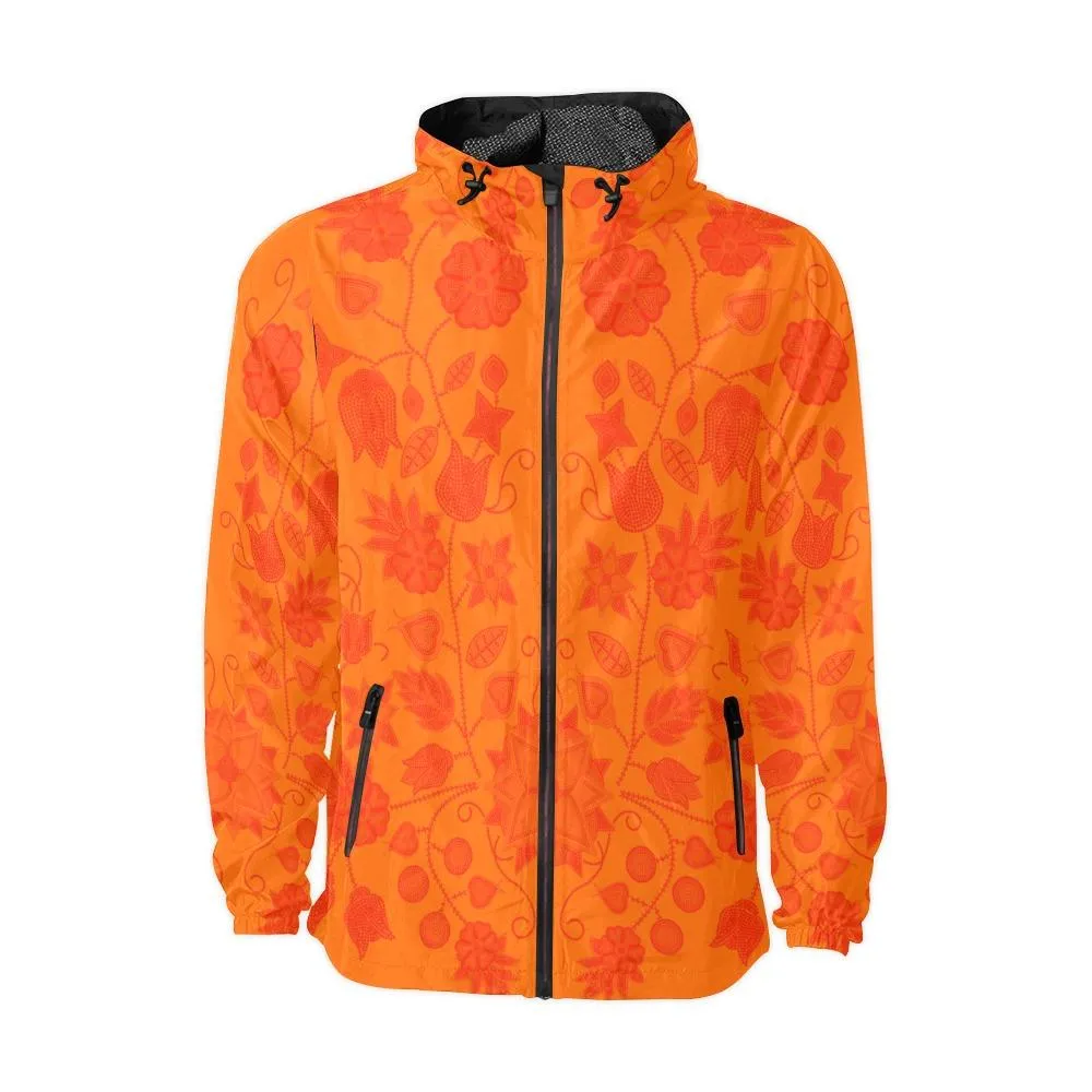 Floral Beadwork Real Orange Bring Them Home Unisex Windbreaker