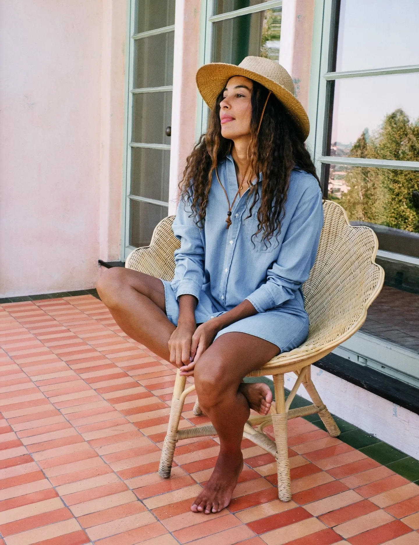 Frank & Eileen - Mary Woven Button up Dress in Classic Blue Wash