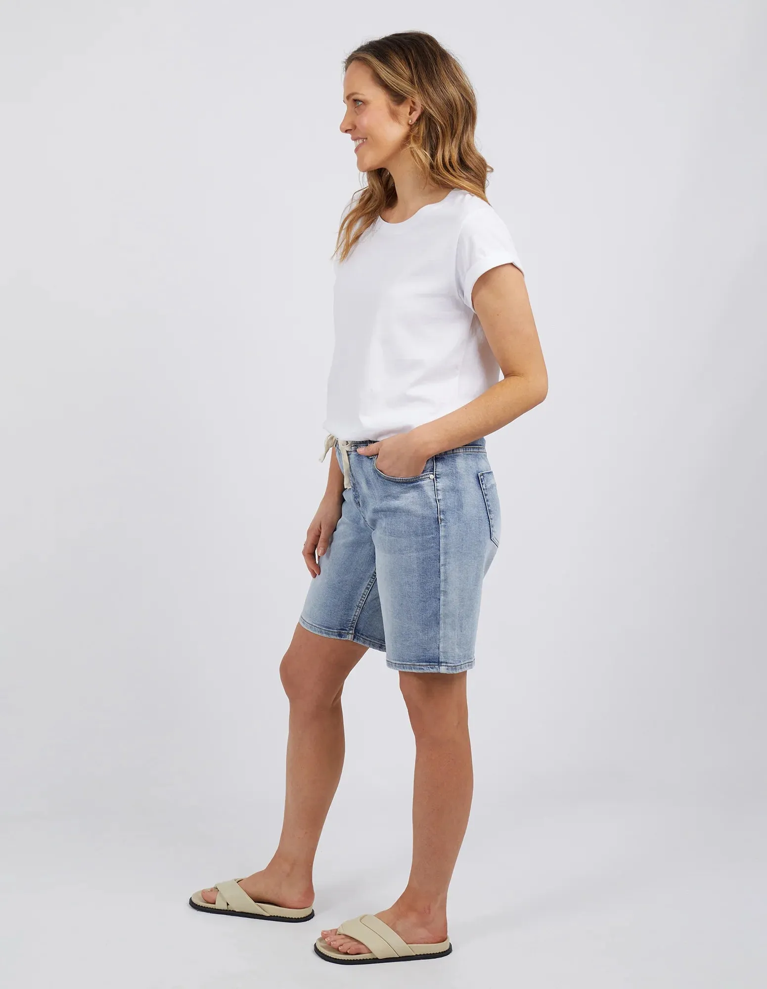 Gabby Bermuda Shorts - Mid Blue