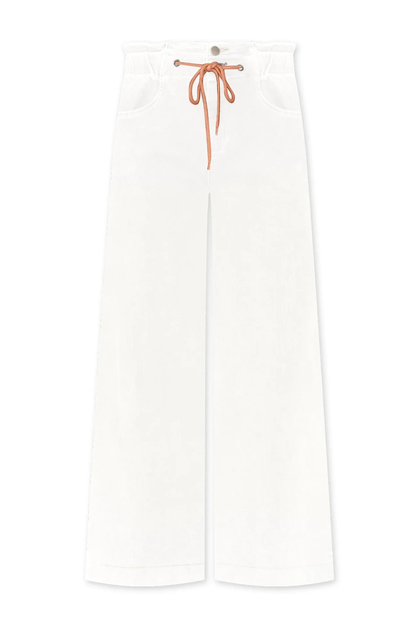 Halifax Ivory Denim Wide Leg Pants