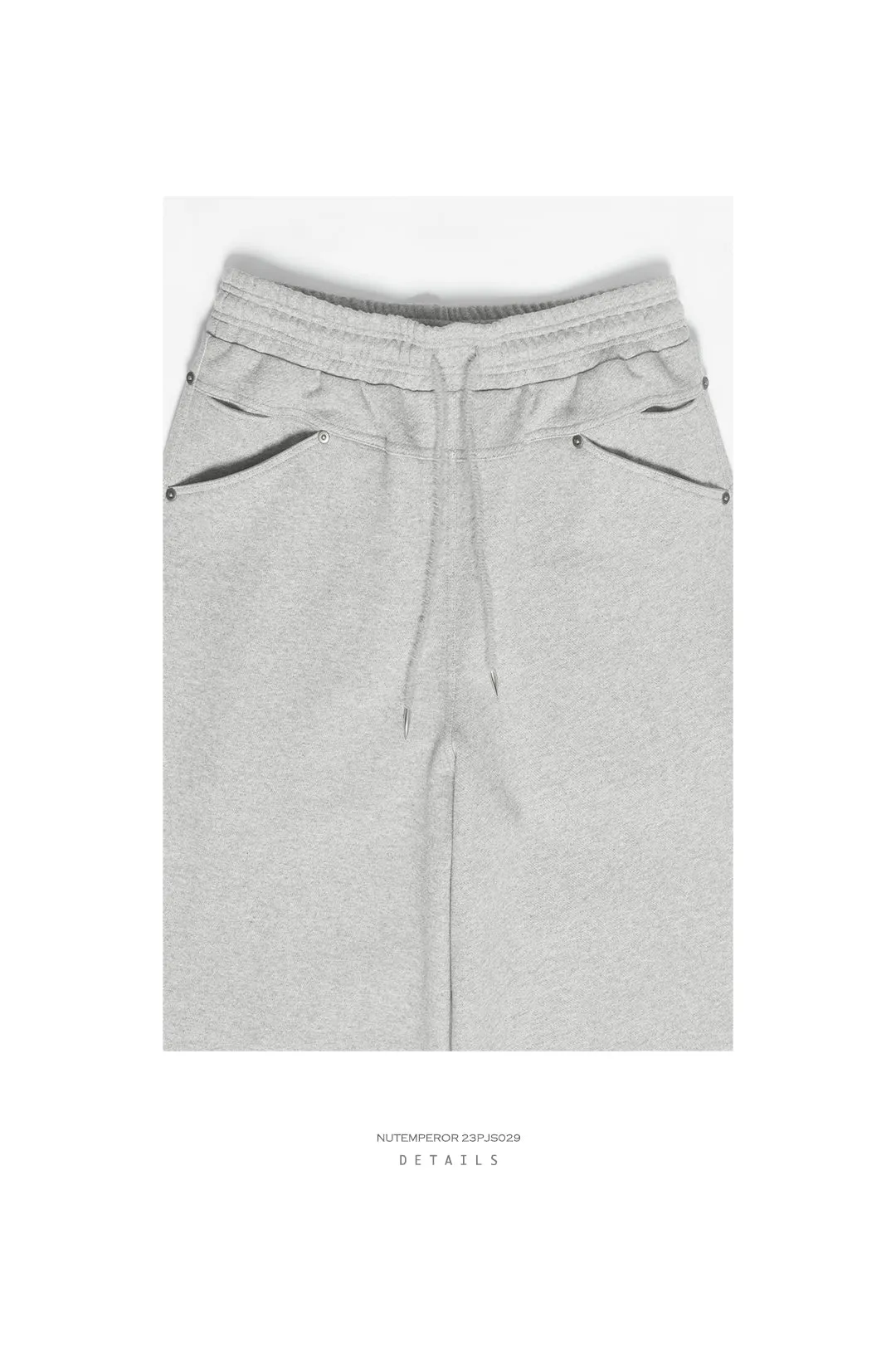 Heavyweight wide-leg sports pants