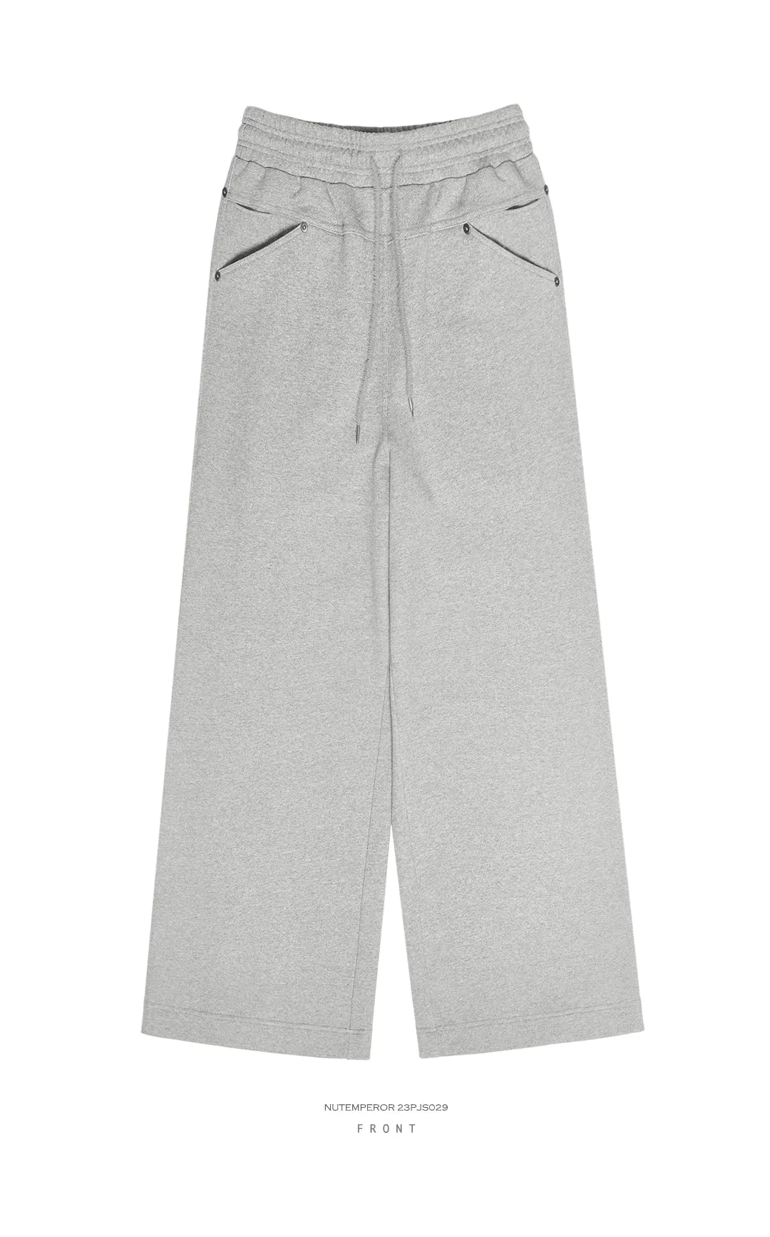Heavyweight wide-leg sports pants