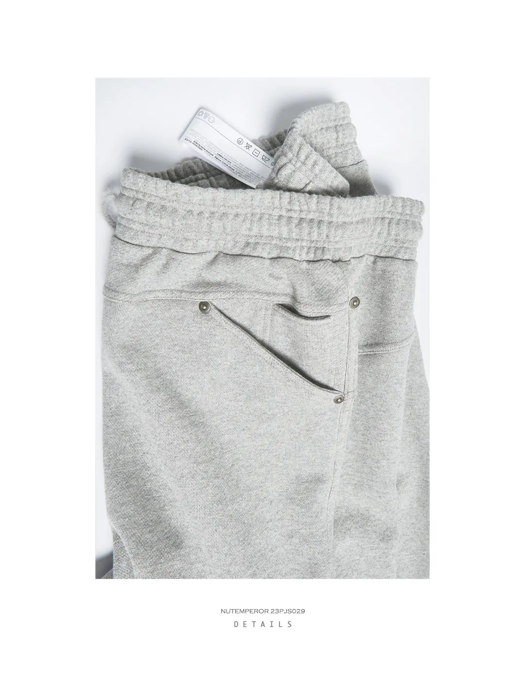 Heavyweight wide-leg sports pants