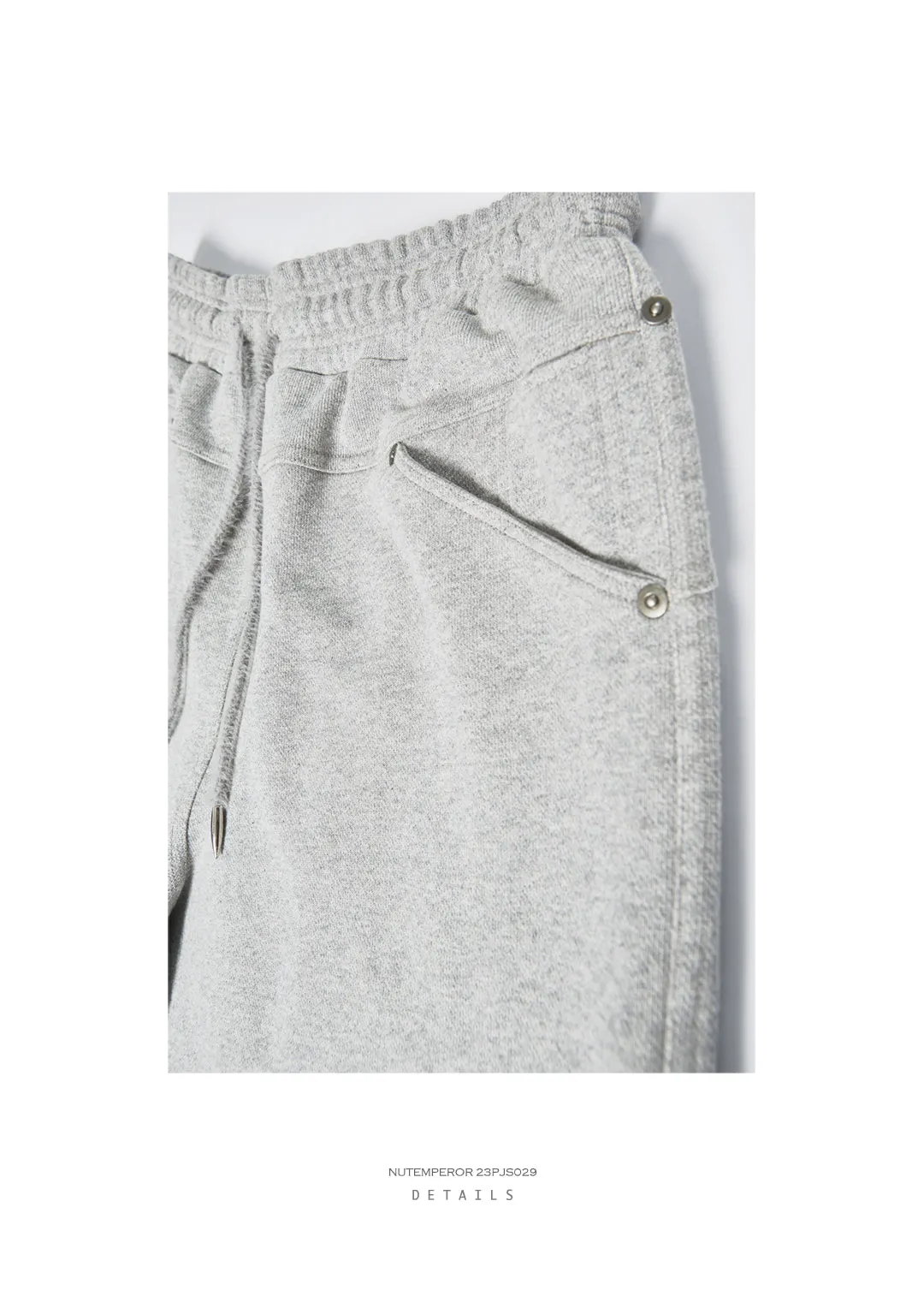 Heavyweight wide-leg sports pants