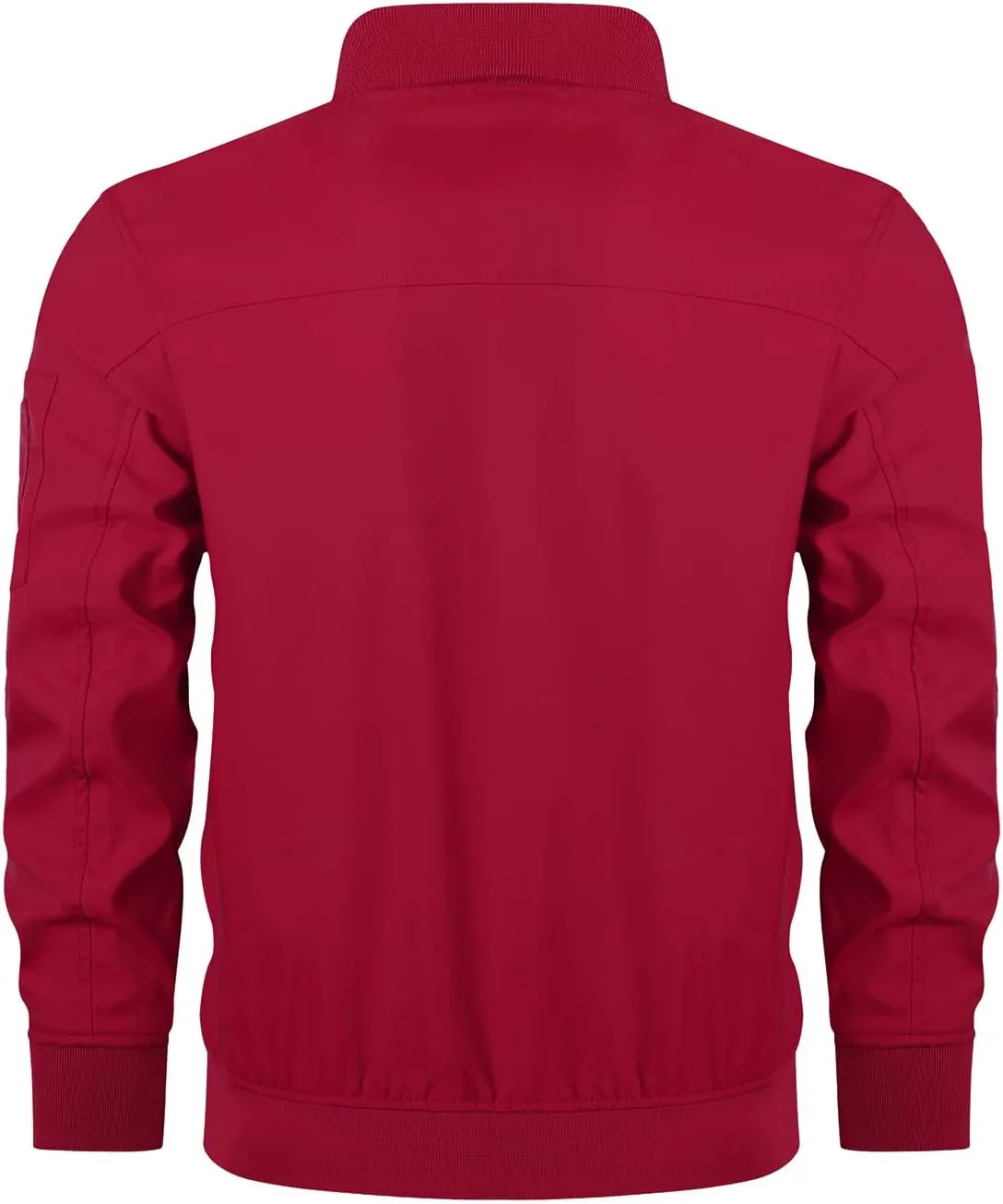 HOOD CREW Mens Bomber Jacket Lightweight Casual Stylish Spring Fall Windbreaker Zip Up Outwear Coat with Pockets