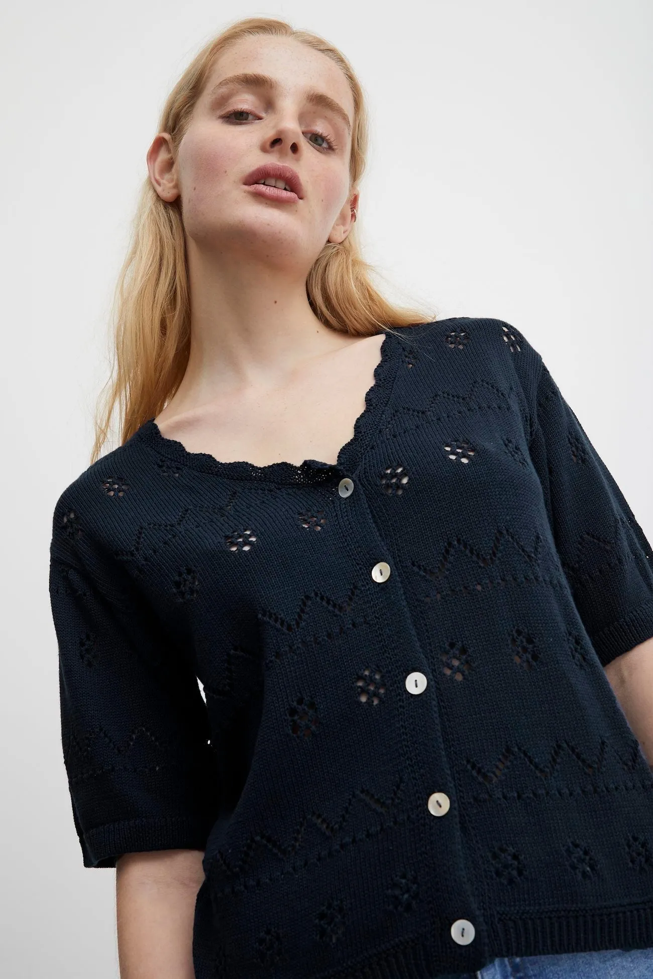 Ichi Ihlaluha Cardigan Navy