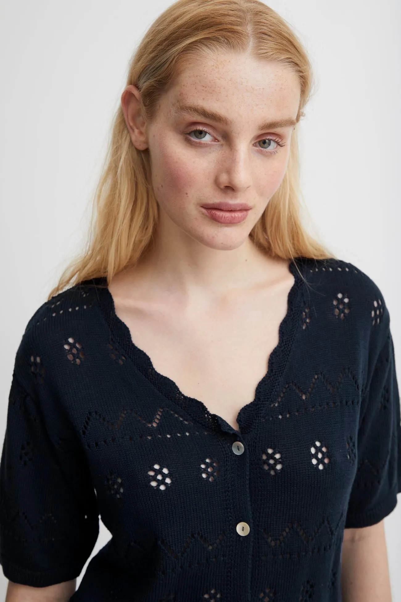 Ichi Ihlaluha Cardigan Navy