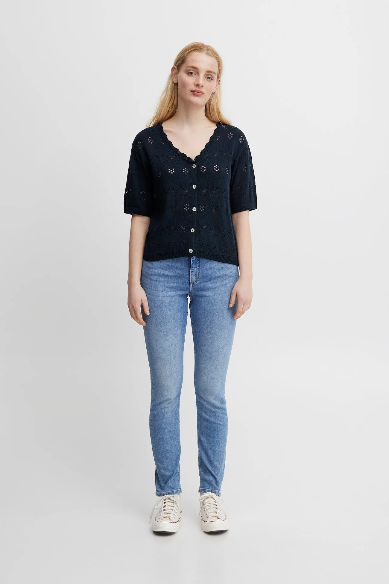 Ichi Ihlaluha Cardigan Navy