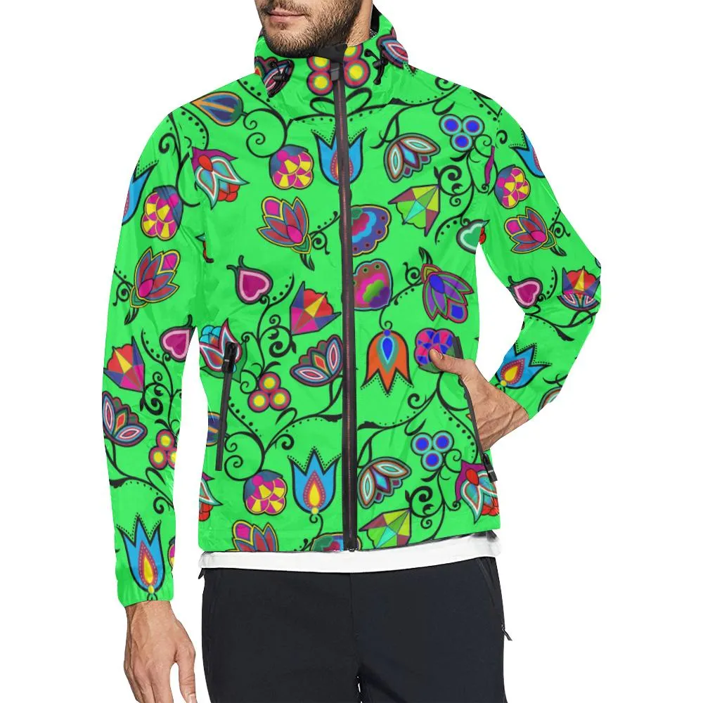 Indigenous Paisley - Green Unisex Windbreaker