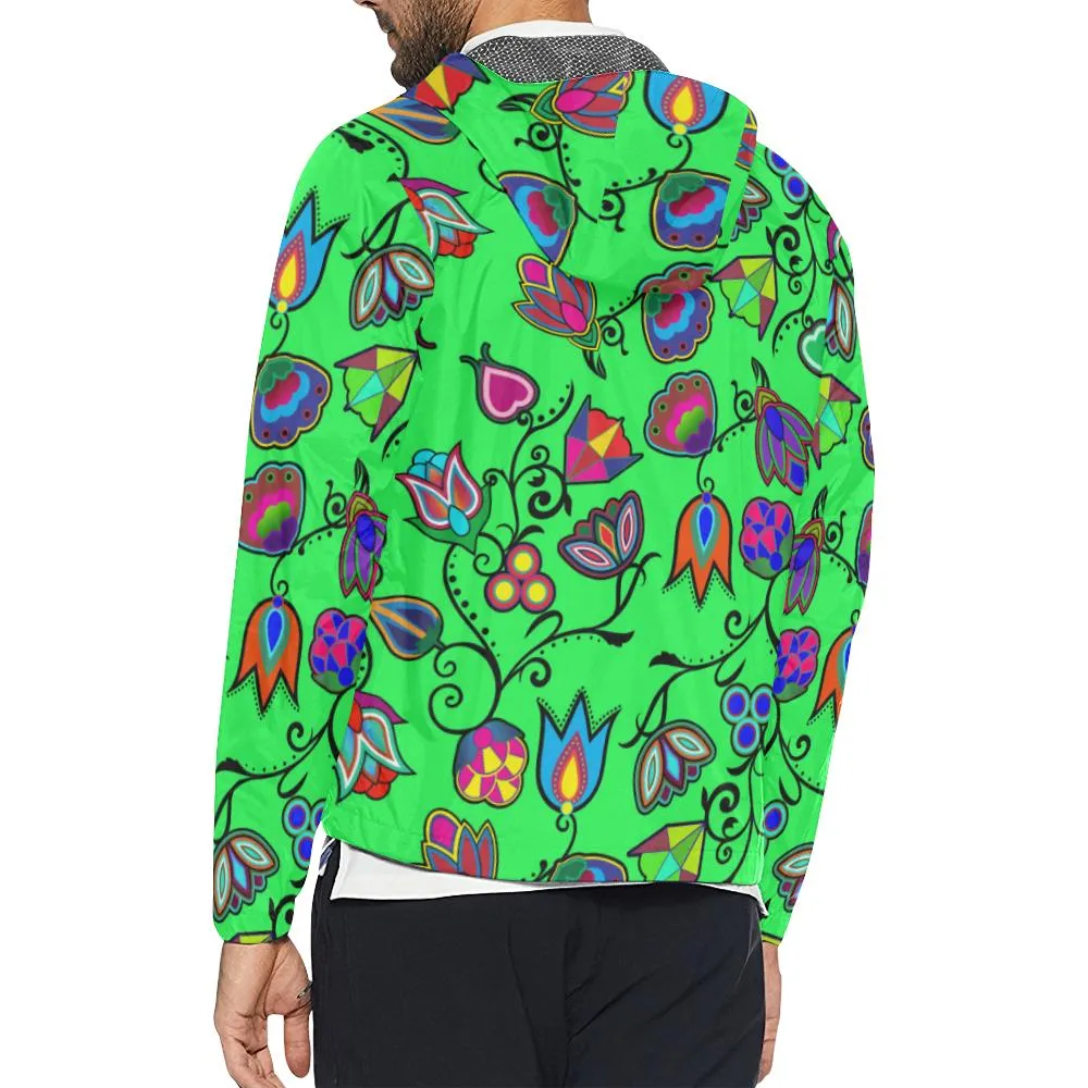 Indigenous Paisley - Green Unisex Windbreaker